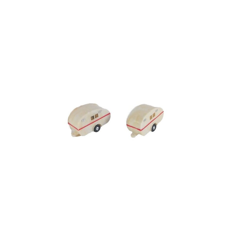 Caravan Trailers Lot Of 2 EKO HO Scale 1:87 Vintage Good Condition For Display
